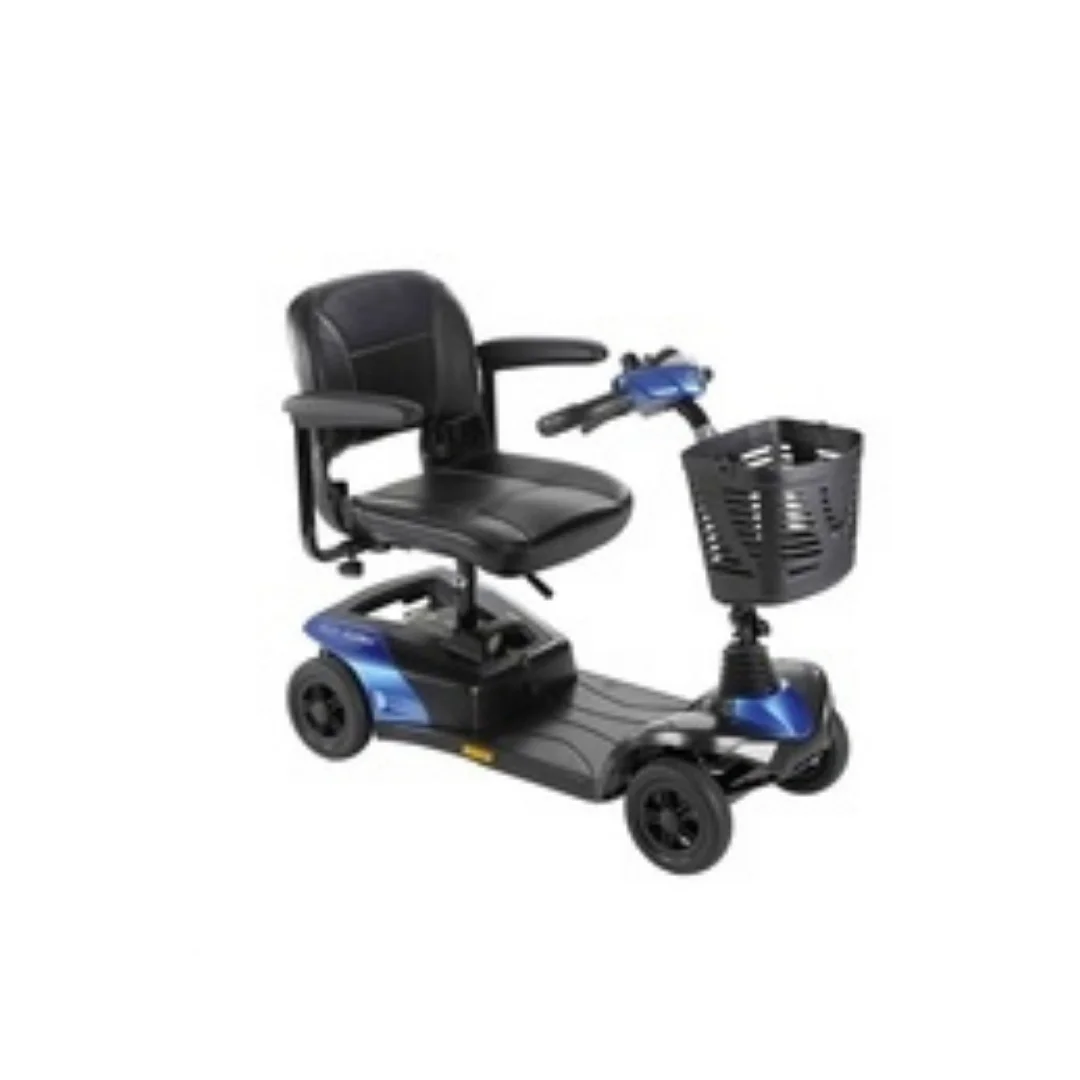 Kompakter Elektromobil-Scooter Colibri mit Sitz, Armlehnen und Frontkorb.